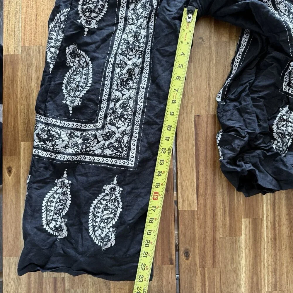 Free People Linen Blend Jumpsuit Paisley Print Size 8 Boho‎ Hippie Festival NEW